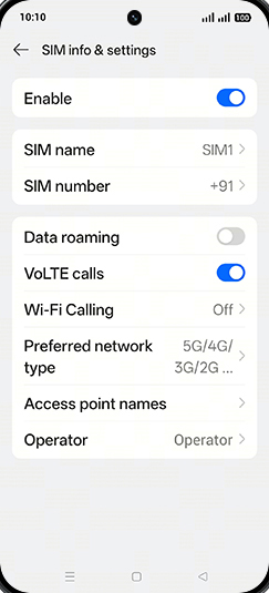Step 8: Tap on Data roaming to turn ON.