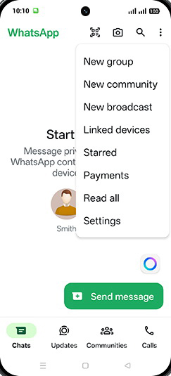 Step 4: Tap on Settings.