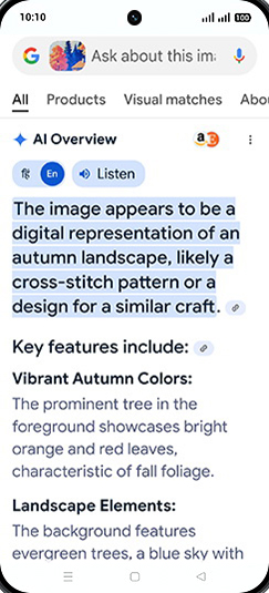 Step 7: Use circle to search.