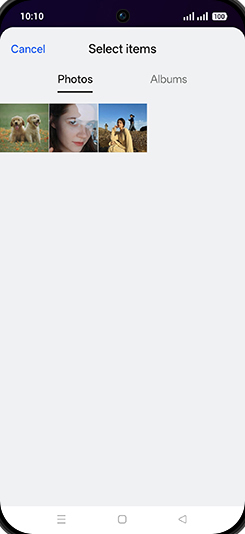 Step 8: Tap on Albums tab.