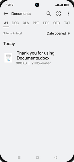 Step 4: Tap on desired Document.