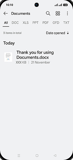 Step 4: Tap on desired Document.