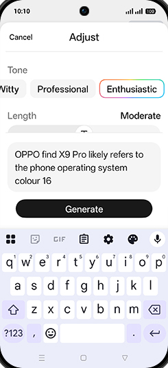 Step 7: Enter Event, people or time and tap on Generate.