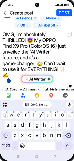 Step 9: Paste the copied data, tap & hold on text box and tap on POST.