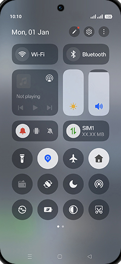 Step 2: Tap on Mobile data icon.