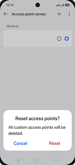 Step 8: Tap on Reset.
