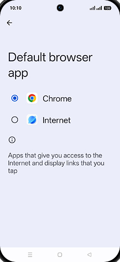 Step 6: Tap on desired Browser App.