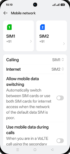 Step 4: Tap on Internet.