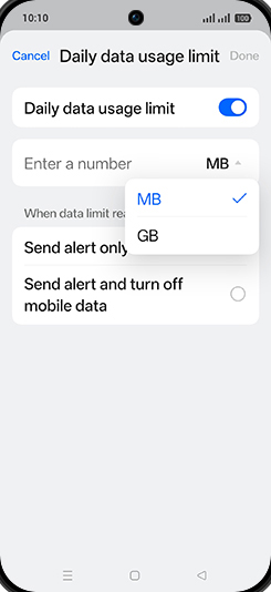 Step 11: Tap on desired Option.