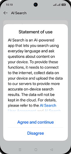 Step 7: Tap on Agree and continue.