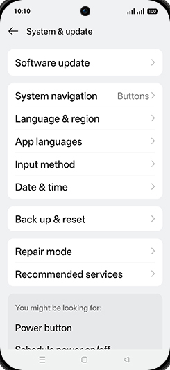 Step 4: Tap on System navigation.
