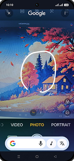 Step 4: Tap or circle anything on the screen to search.