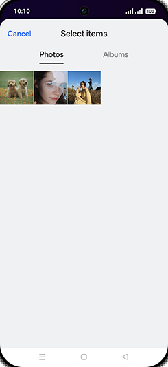 Step 8: Tap on Albums tab.