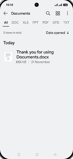 Step 4: Tap on desired Document.