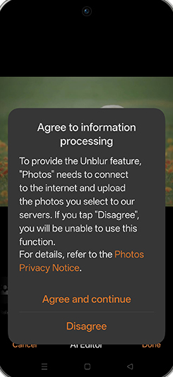 Step 9: Tap on Agree and continue.