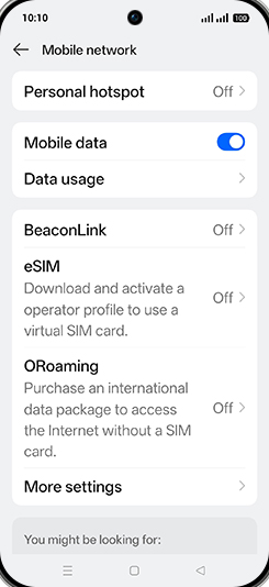 Step 4: Tap on Data usage.