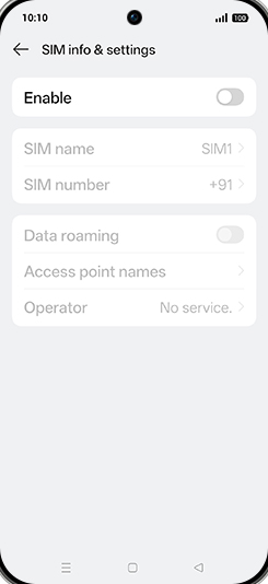 Step 5: Tap on Enable to turn ON.