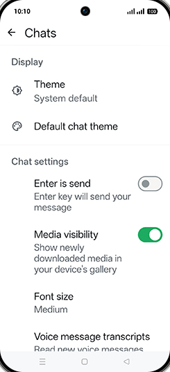 Step 6: Tap on Enter is send to turn ON.