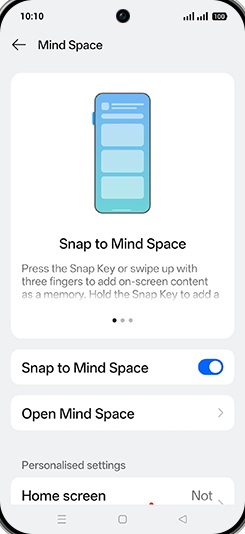 Step 6: Tap on Open Mind Space.