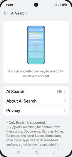 Step 5: Tap on AI Search.