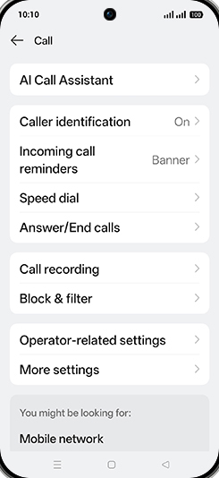 Step 5: Tap on AI Call Assistant.