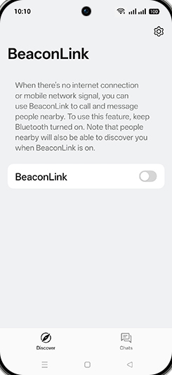 Step 5: Tap on BeaconLink to turn ON.