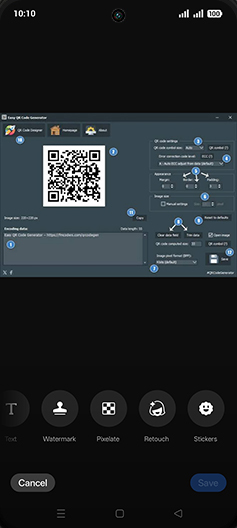 Step 8: Tap on Pixelate.