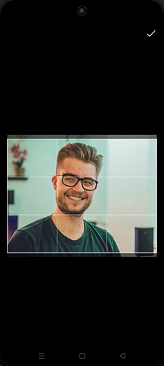 Step 11: Crop image and tap on OK.