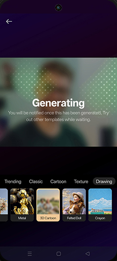 Step 13: Photo is generating.
