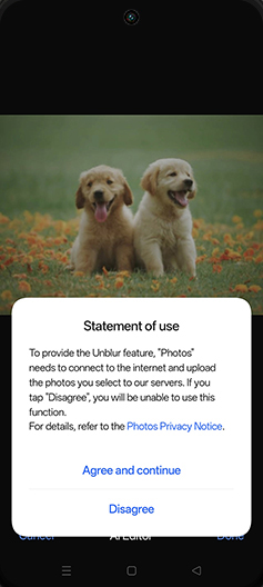Step 9: Tap on Agree and continue.