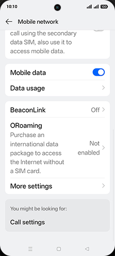 Step 4: Tap on Data usage.
