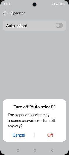 Step 8: Tap on Off.