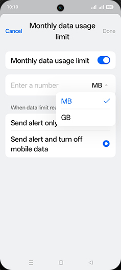 Step 17: Tap on desired Option.