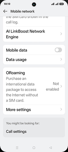 Step 6: Tap on Mobile data to turn ON.