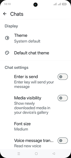Step 6: Tap on Media visibility to turn ON.