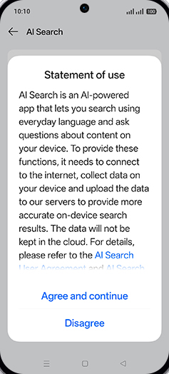 Step 7: Tap on Agree and continue.