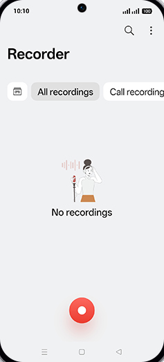 Step 3: Tap on Record icon.