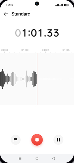 Step 4: Recording started and tap on Stop icon.