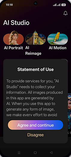 Step 3: Tap on Agree and continue.