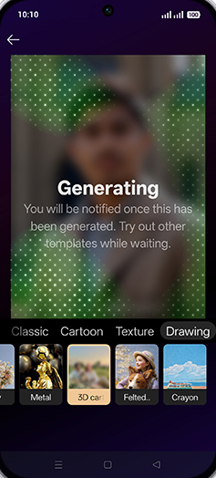 Step 13: Photo is generating.