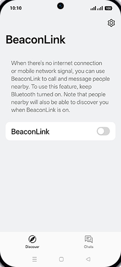 Step 5: Tap on BeaconLink to turn ON.