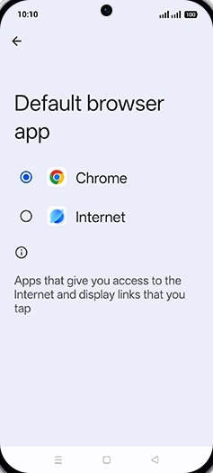 Step 6: Tap on desired Browser App.