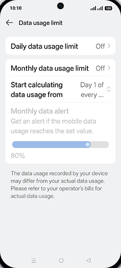 Step 8: Tap on Daily data usage limit.