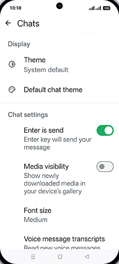 Step 6: Tap on Media visibility to turn ON.