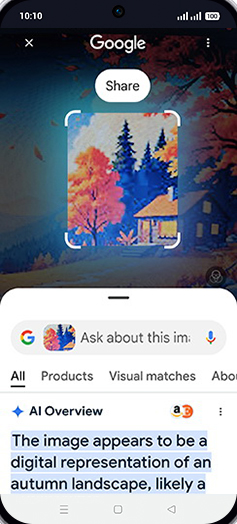 Step 5: Swipe up Google window.