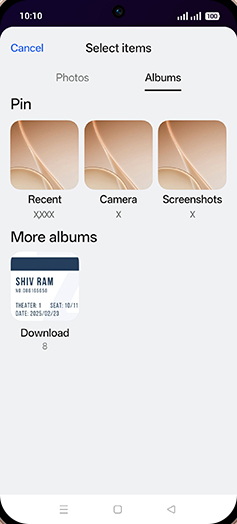 Step 9: Tap on Image folder.