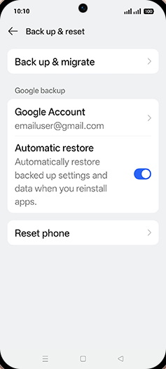 Step 5: Tap on Reset phone.