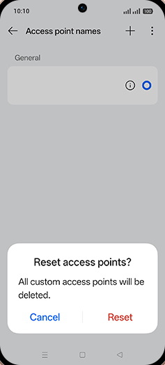Step 8: Tap on Reset.