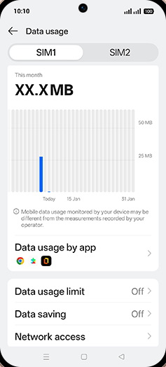 Step 7: Tap on Data usage limit.