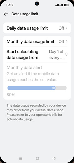 Step 8: Tap on Daily data usage limit.